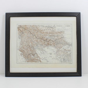 Landkarte der Türkei, Griechenland, Bulgarien und Südosteuropa, gedruckt 1910