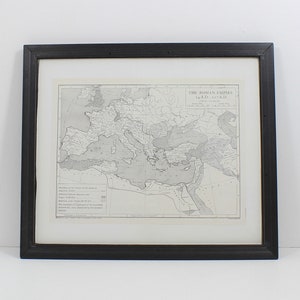 Roman Empire Map Showing Territorial Expansion 14 - 117 A.D. - Printed in 1910