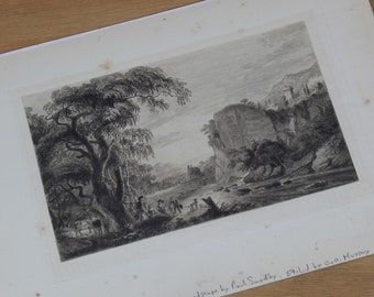 Landscape by Paul Sandby - 19th Century Etching