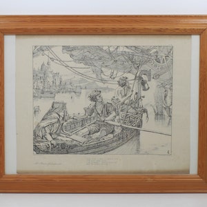 Rime of the Ancient Mariner Print - 19th Century Engraving  c.1863 - A3 Print