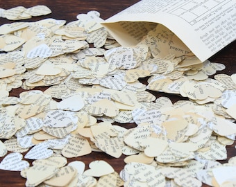 2000 Biodegradable Confetti made from Repurposed Books - Literary Wedding Confetti, Bookish Wedding, Graduation Confetti,