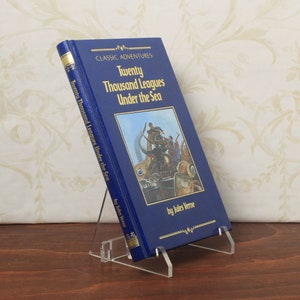 Vingt mille lieues sous les mers de Jules Verne, édition cartonnée vintage avec couverture en vinyle, cadeaux pour les amateurs de lecture, livres pour enfants