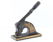 Antique Desk Stamp, Cast Iron Paper Embosser