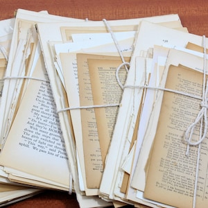 50 páginas de libros antiguos para crear un diario basura, un collage o manualidades literarias