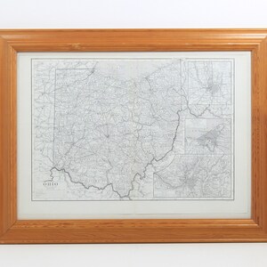 1910 Map of Ohio - A3 Map - Unframed Map