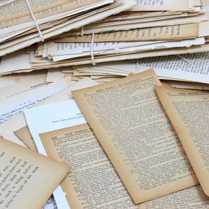 100 páginas de libros antiguos para crear un diario basura, collages o manualidades literarias