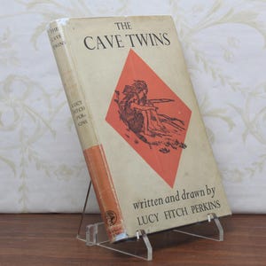 The Cave Twins by Lucy Fitch Perkins - Vintage Hardback Edition with Dust Jacket