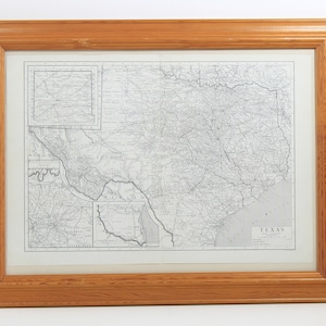 Kaart van Texas, 1910 - A3-kaart - kaart zonder lijst