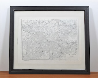 Map of Ontario, Canada printed in 1910 - Unframed Map