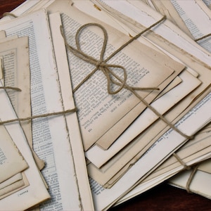 50 páginas de libros antiguos de la época victoriana para crear un diario basura, hacer collages o manualidades literarias