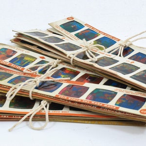 Vintage Cartoon Slides Perfect for Altered Art, Collage or Mixed Media Projects - pack of five