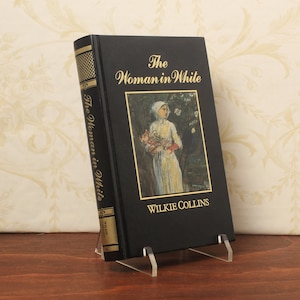 The Woman in White by Wilkie Collins, Vintage Hardback Edition with Vinyl Cover, Book Lovers Gifts
