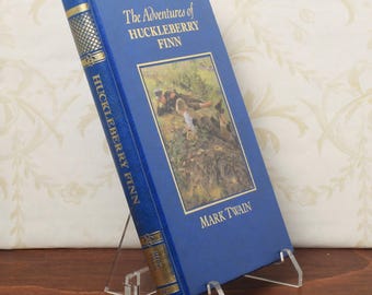 The Adventures of Huckleberry Finn by Mark Twain - Vintage Hardback Edition with Vinyl Cover