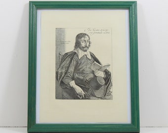 Portret van John Price - Antieke houtsnede - gedrukt in 1882