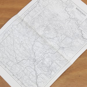 Map of Minnesota State - Printed in 1910 - A3 Map - Unframed Map