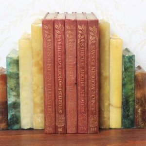 Red Books for Decoration - Bundle of Five Decorative Red and Gold Books