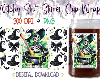 Lustige Halloween Hexe Libbey Wrap digitale Datei