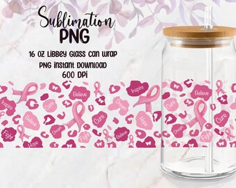 Bröstcancer Libbey burkplast 473 ml digital nedladdning