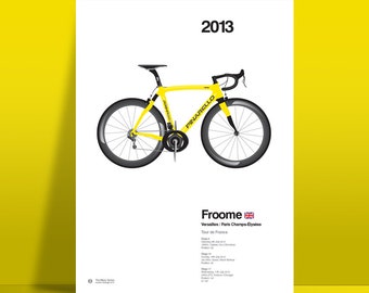 Chris Froome 2013 (White) Bike Print
