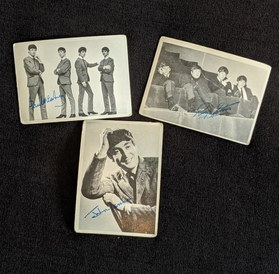 Vintage 1964 Topps Beatles Trading Cards Black And White Etsy