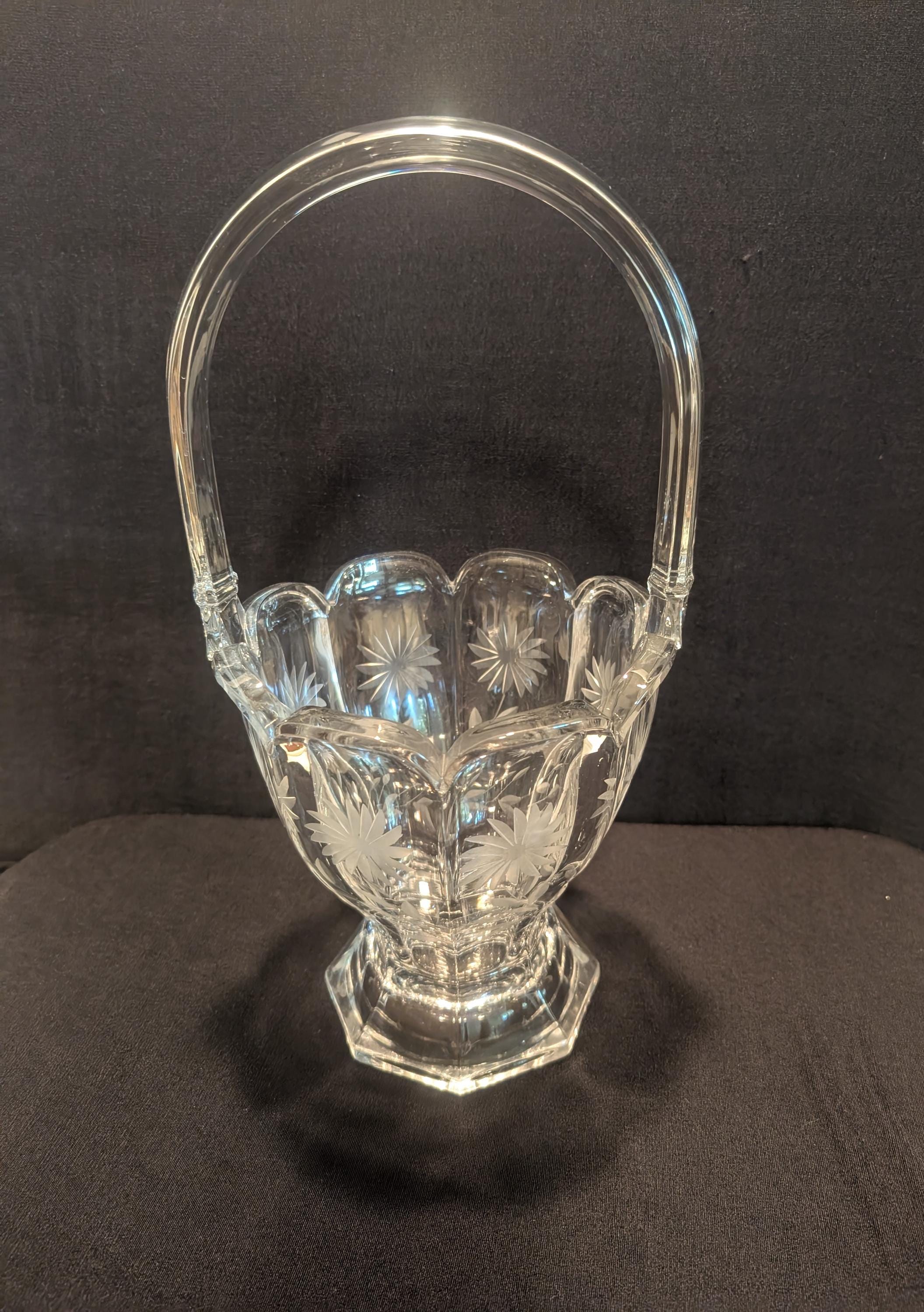 Heisey Crystal Cut Glass Floral Round Colonial #459 Pattern