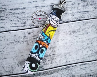 90s Nostalgia Fabric Keychain - Keyfob Wristlet