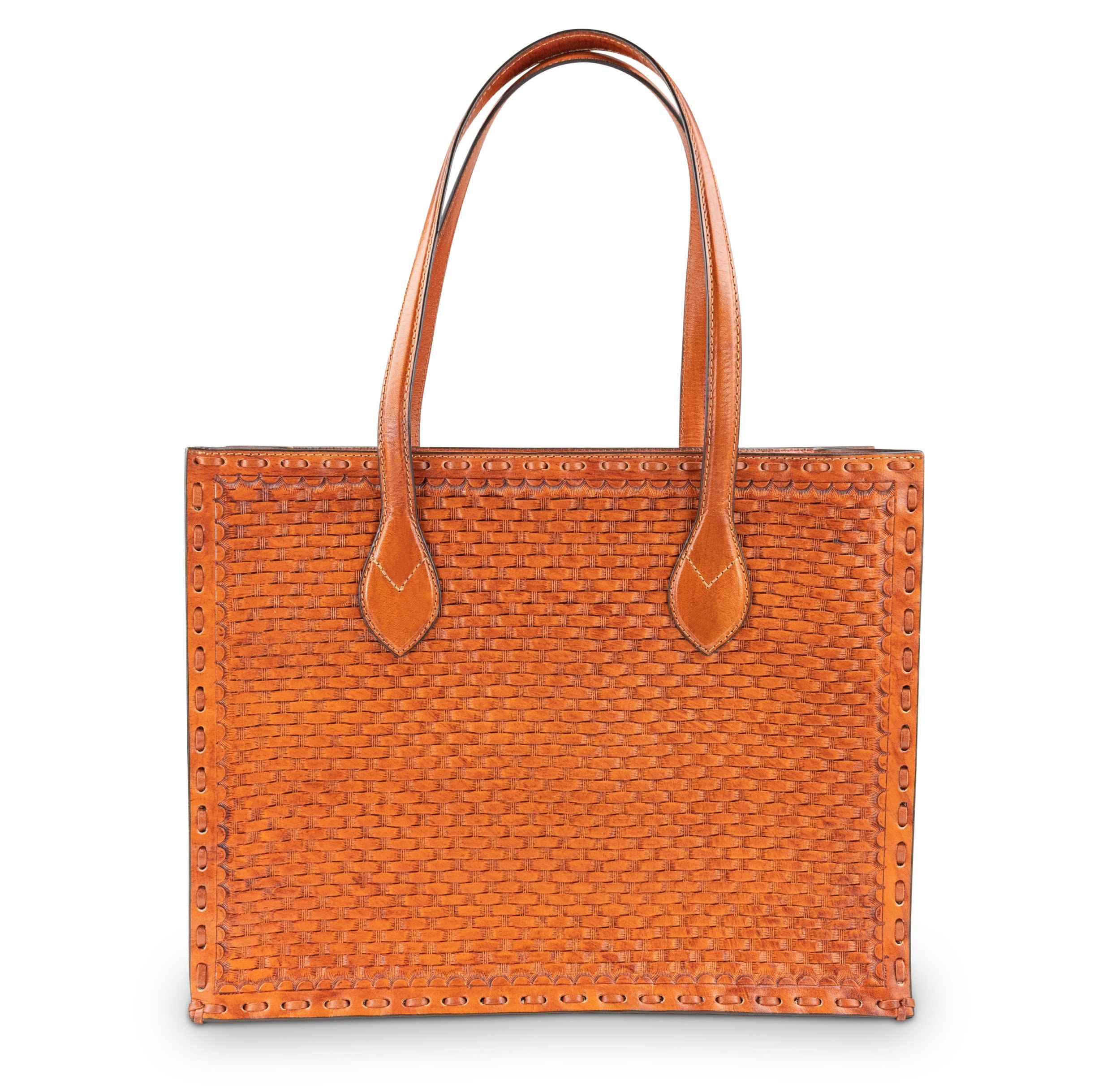 Leather Laptop Bag Leather Work Bag Hand Tooled Leather Etsy