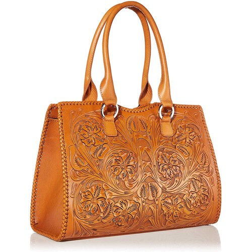 Leather Tote Bag Leather Bag Women Tooled Leather Purse - Etsy