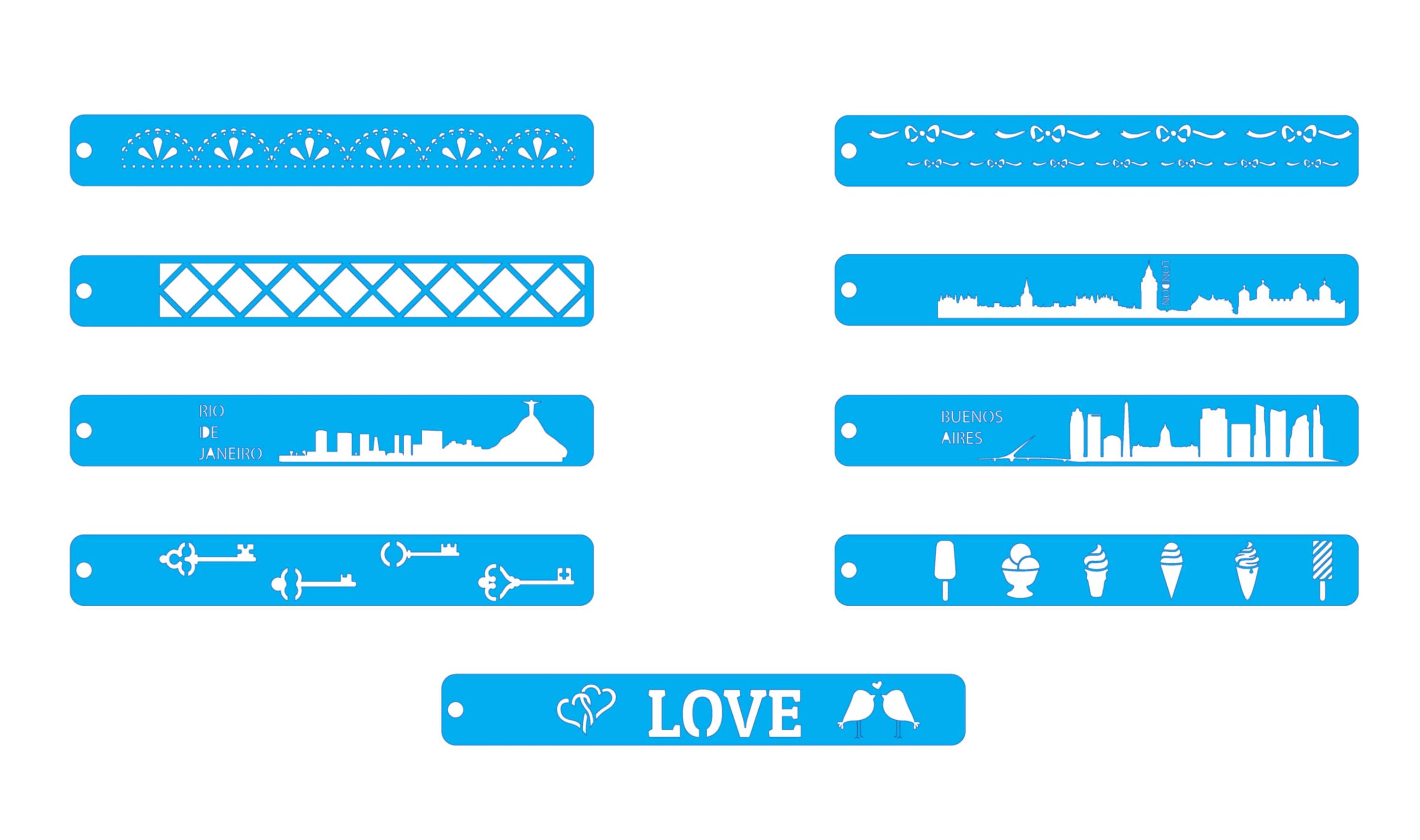 Laser Cut Vector File STENCIL SET Cdr Dxf Eps for Laser Cut Etsy