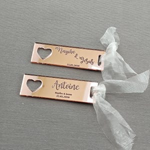Portachiavi in Acrilico Specchiato • Bomboniera Personalizzata per Battesimo Comunione Matrimonio o Evento Speciale
