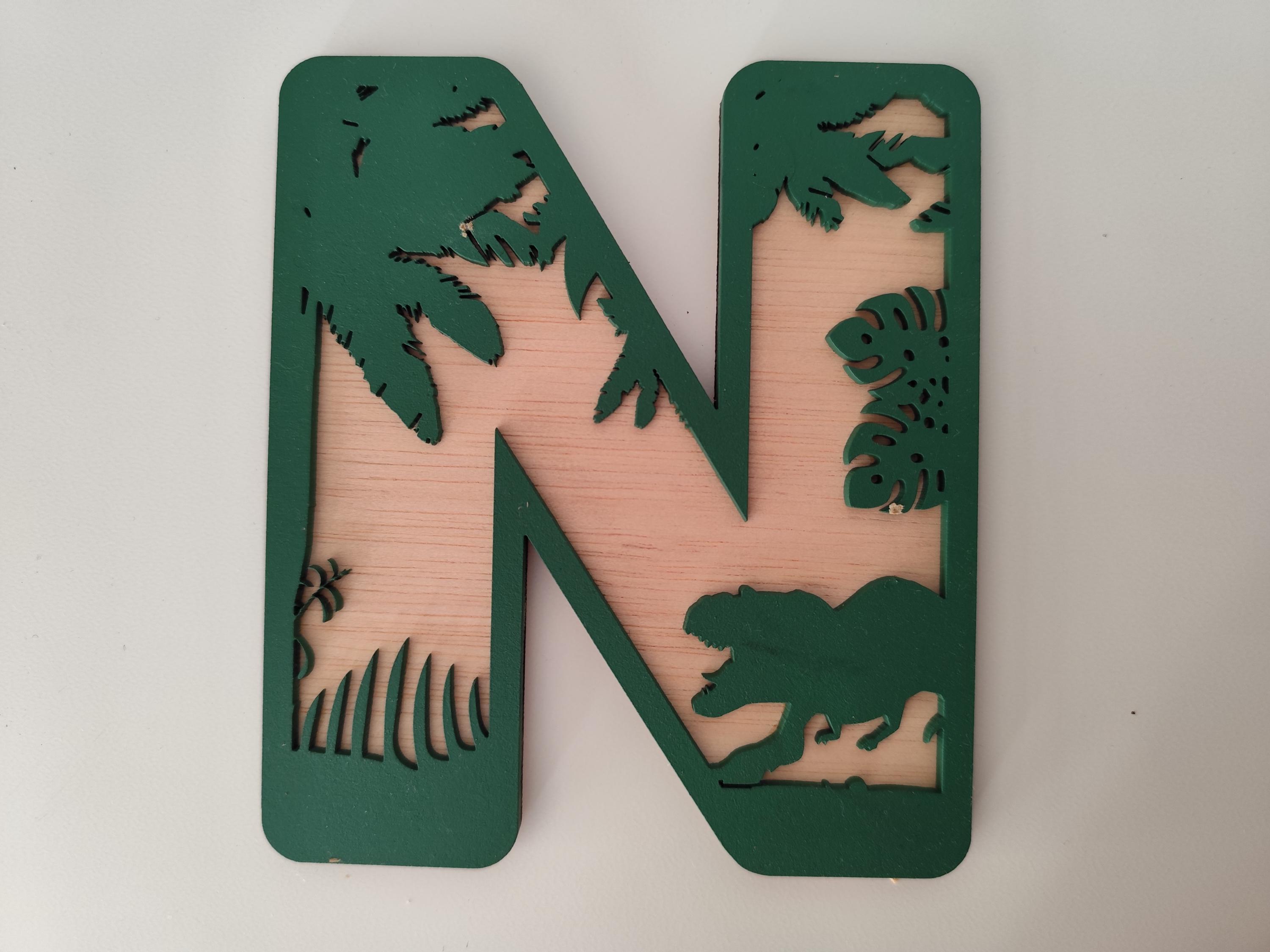 Custom Name, Wooden Name Sign, Dinosaur Letters, Prehistoric Theme ...