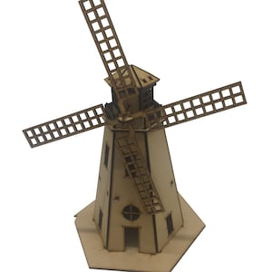 Molino de viento holandés Archivos LASERCUT Vector cdr dxf eps para corte láser o enrutador cnc MOLINO DE VIENTO HOLANDÉS Molino de Viento tipo Holandes archivos