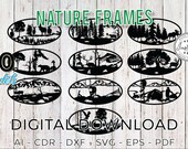 Nature Frames, Wild Nature Laser cut, Laser cut patterns, laser cut vector, cnc, dxf files for cnc, laser cut template, MDF,