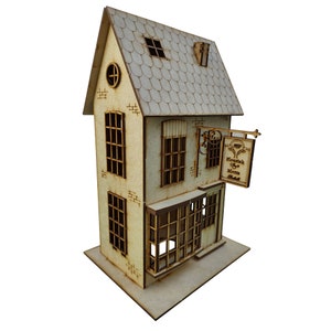 Enchanted Bookshop 3D Puzzle - Charming Wooden Model Kit - 40 Pieces for Magical Crafting