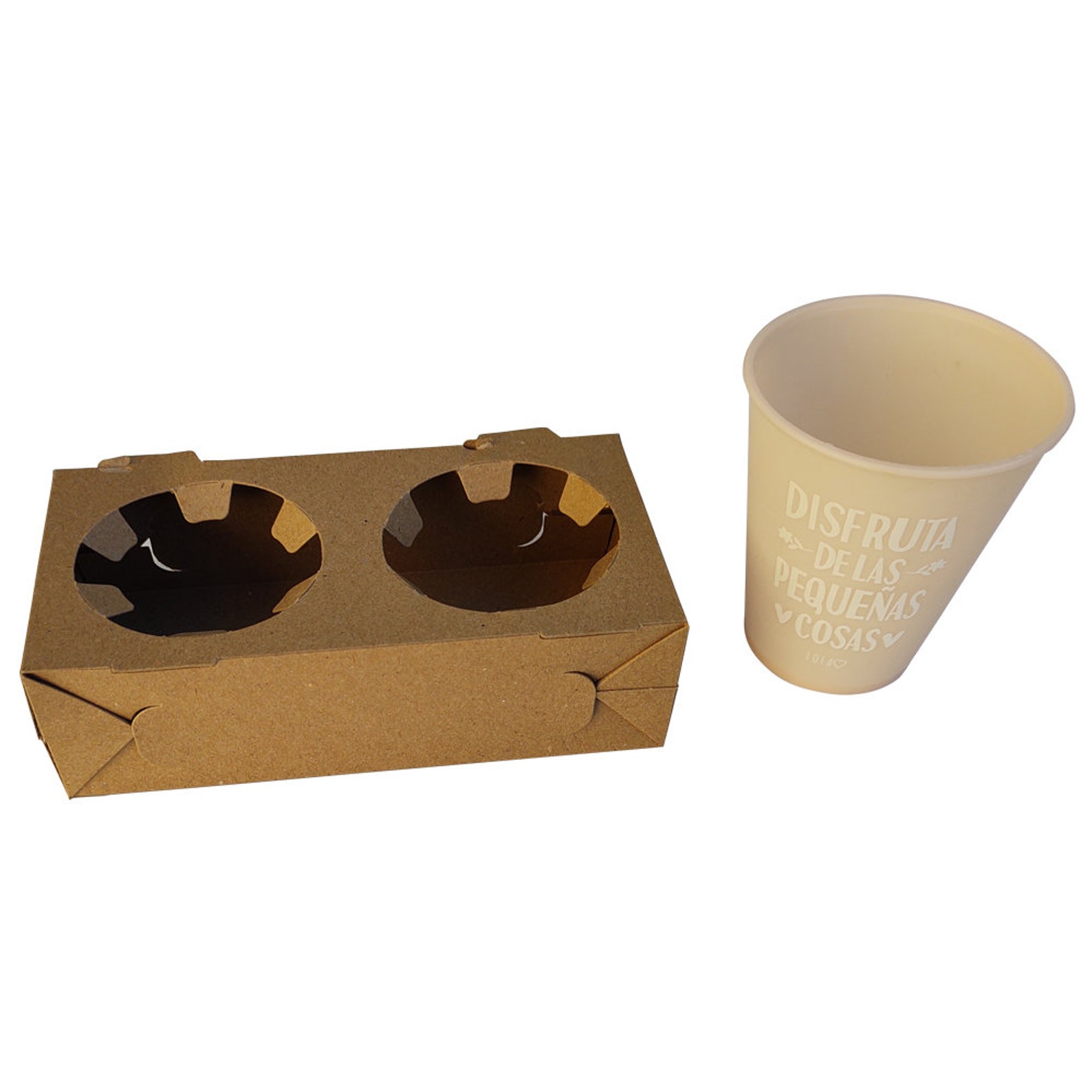 Cardboard Cup Holder Coaster Box Template Coffee Box Double Etsy
