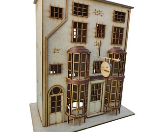 Enchanting Wand Shop 3D Puzzle - Laser-Cut Wood Construction Kit - 76 Pieces