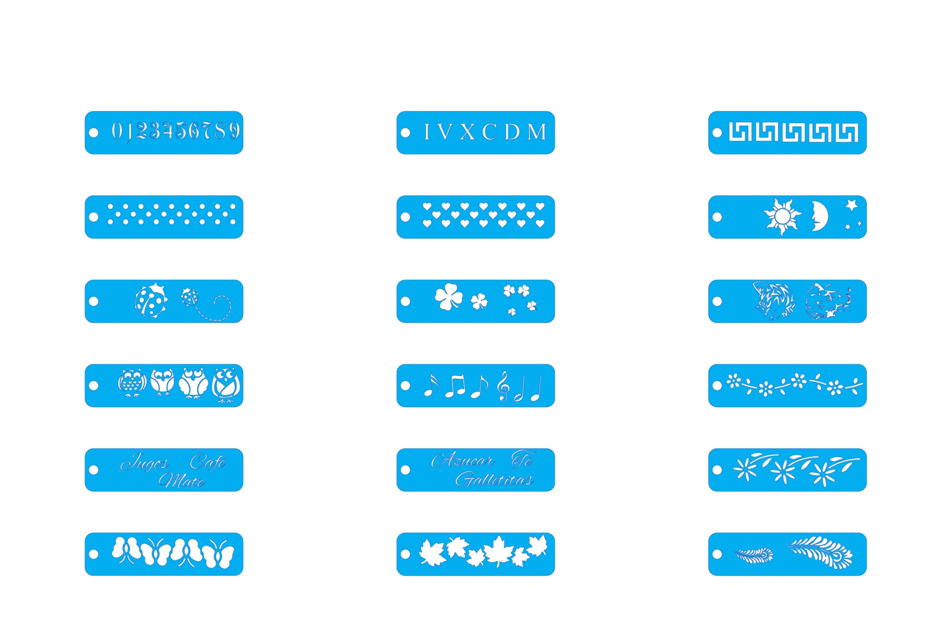 Laser Cut Vector File STENCIL SET Cdr Dxf Eps for Laser Cut Etsy