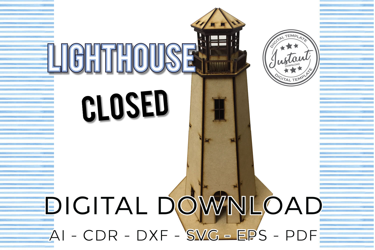 Lighthouse Laser Cut model 3D Puzzle Vector FILE cdr dxf eps Etsy