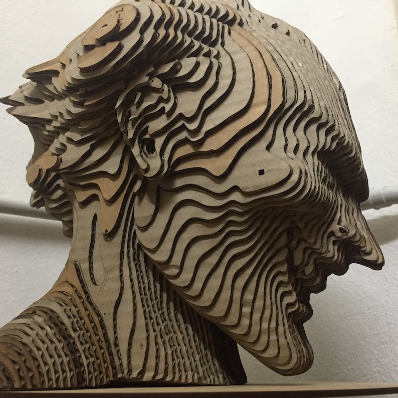 Cardboard sculpture Laser Cut Vector FILE cdr dxf eps for Etsy