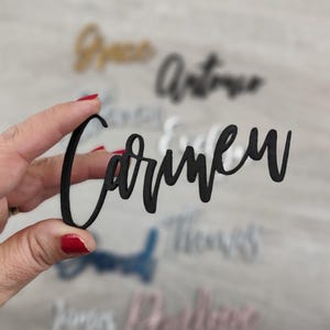 Segnaposto personalizzati in acrilico specchiato – nomi per invitati matrimonio