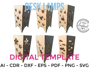 laser cut file, laser cut dxf files download, DXF, desk Lamp, laser cut vector model, laser cut vector download, laser cut design