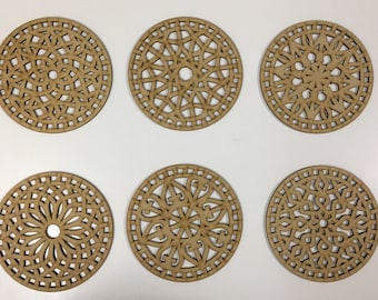 6 Mandala designs for LASER CUT vector FILE cdr dxf eps for laser cut or cnc router Mandalas  files archivos