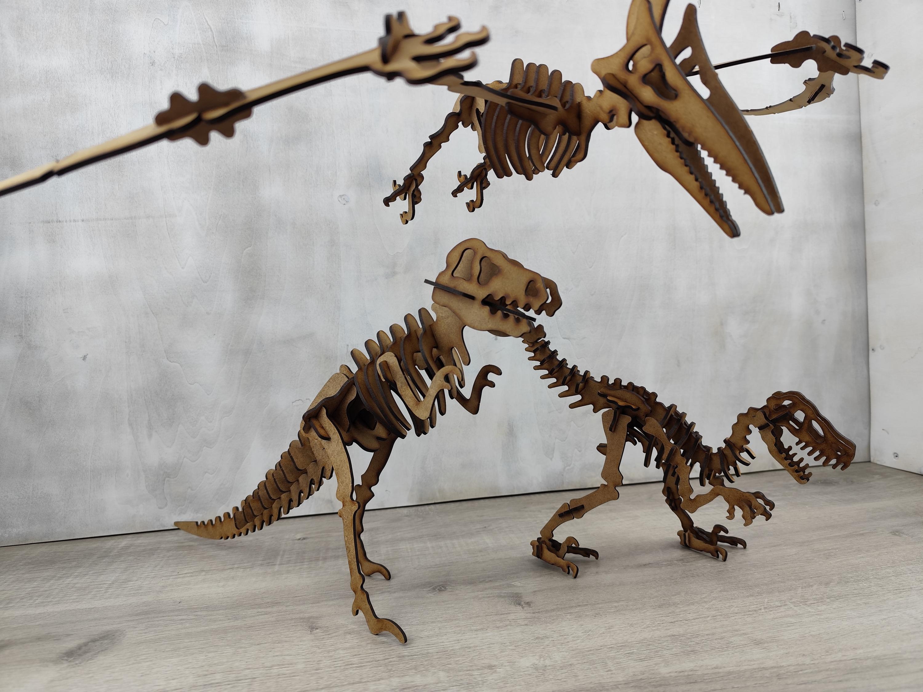 SOSINYA 24 Pezzi Kit di Pittura Artigianale in Legno, 3D Puzzle Dinosauro Set Colorare, Lavoretti Creativi Giocattoli Kit Dinosauri Fai da Te in Legno