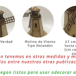 Dutch windmill LASERCUT Files Vector cdr dxf eps for laser cut or cnc router DUTCH WINDMILL Molino de Viento tipo Holandes files archivos image 5