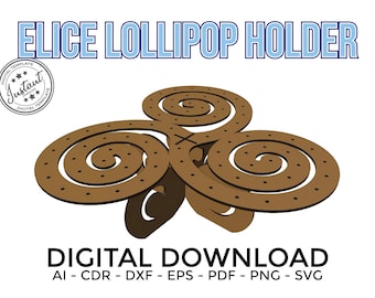 Lollipop holder , candy bar lollipop holder, Laser Cut Vector, Glowforge svg files