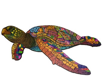 Premium Wooden Puzzle: Sea Turtle - Creative Pastime and Home Decor