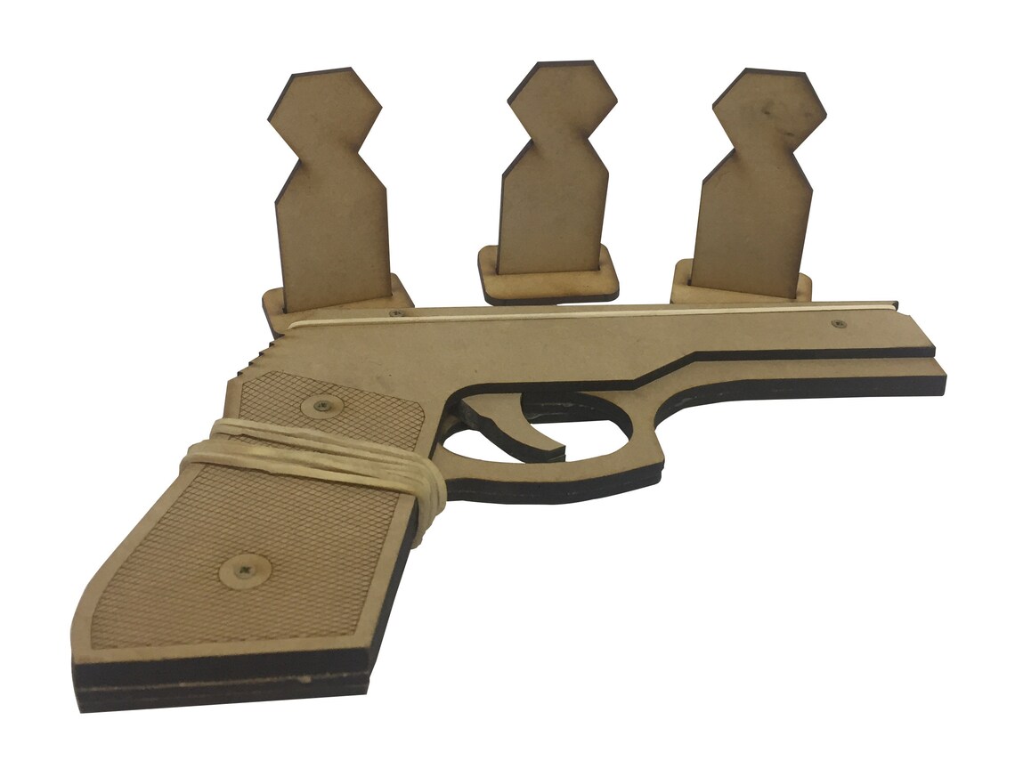Laser Cut Vector Rubber Band Gun Laser Cut Pattern Cnc Etsy