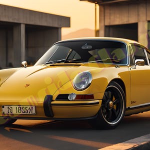 Classic Porsche Classic,Classic car art ,Retro automobile digital art ,AI-generated car picture ,Digital downloads ,Home Decor.