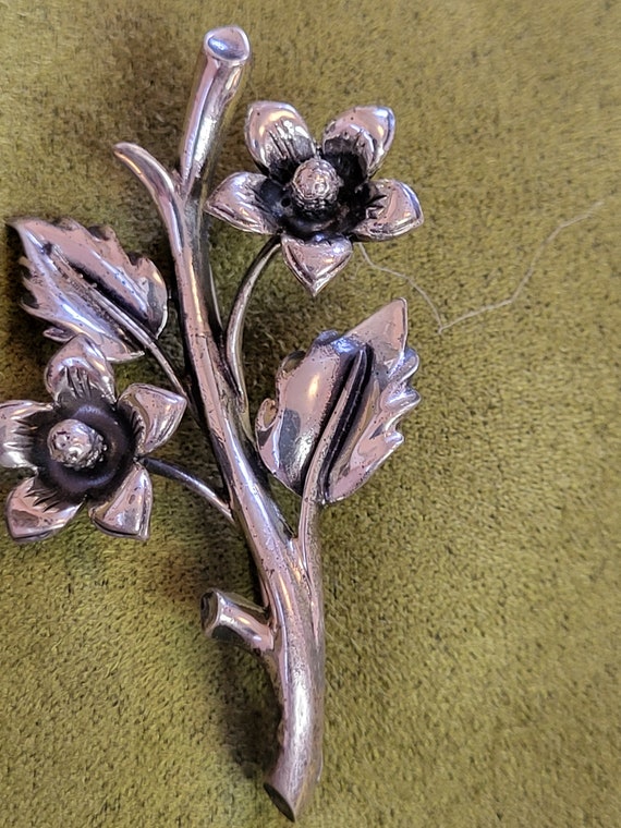 Vintage Sterling Silver Flower Set - image 5