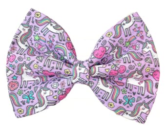 Unicorn Dog Bow Tie, Cat Bow Tie, Purple Dog Collar Bow, Bows For Pet Collar, Gift For Dogs